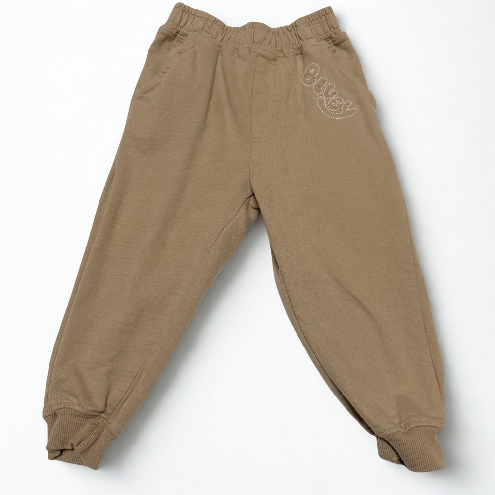 Bluey Toddler Boys Girls Tan Brown Cotton Jogger Sweatpants Size 2T